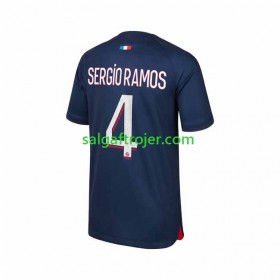 Paris Saint-Germain PSG Sergio Ramos 4 Fodboldtrøjer Hjemmebanesæt 2023/24 Kort ærmer